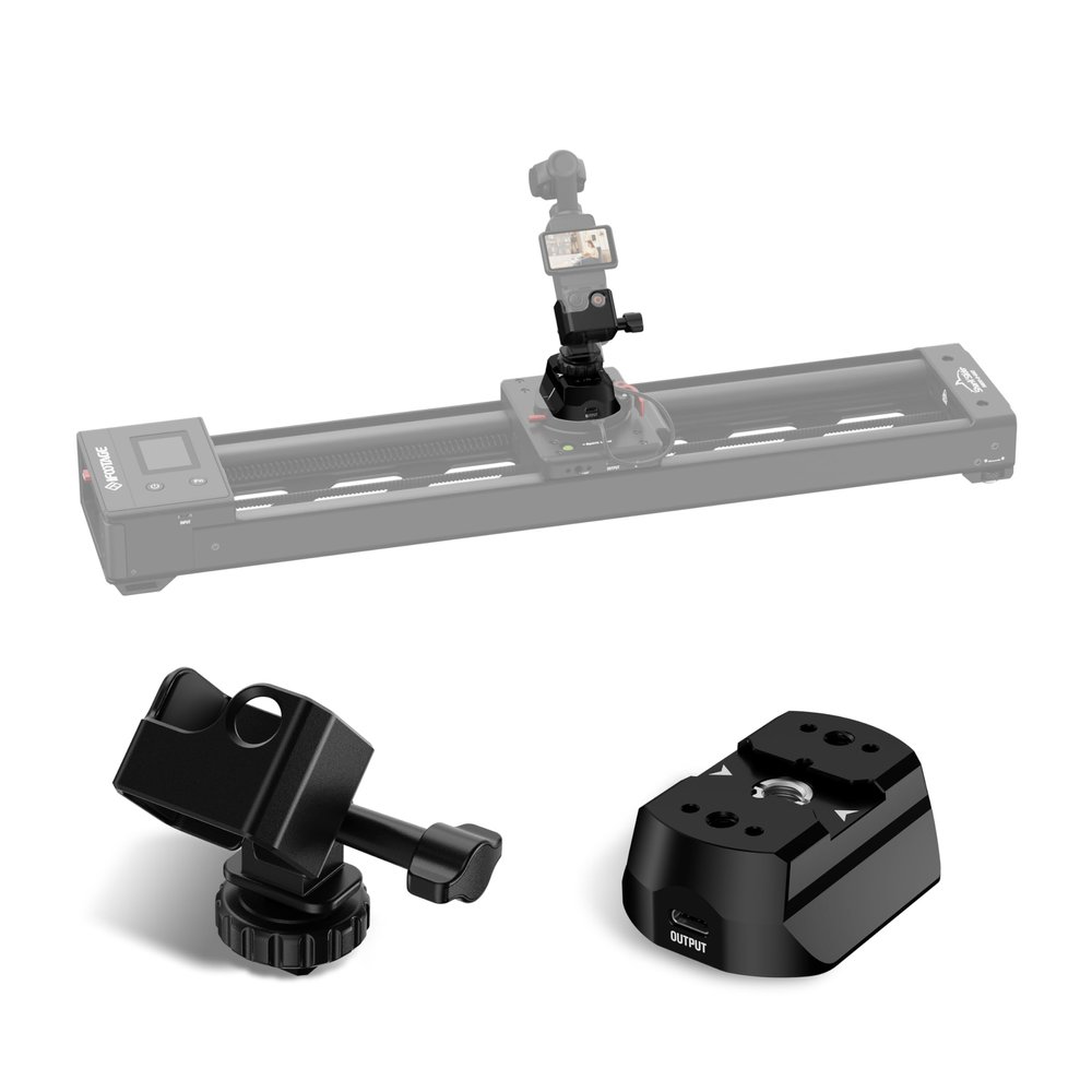 IFOOTAGE Pocket 3 Adapter for Shark Slider Nano 2, Integrating OSMO Pocket 3 and Shark Slider Nano 2 for 4 Axes Motions