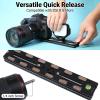 230MM Quick Release Plate Adapter, Aluminum Alloy Camera Tripod Mount Base Plate with 1/4 3/8 Inch Screws - Sturdy CNC Machined, Non Slip Design, for DSLR and Stabilizer Setu view 2