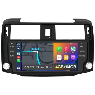 10.33" Car Radio Upgrade for Toyota 4 Runner 2010-2019,Wireless CarPlay Android Auto,Android 13 Head Unit with WiFi SWC GPS 1080P Backup Camera 4+64GB-Black
