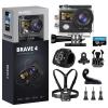 AKASO Brave 4 Action Camera with 64gb Card and Wrist Strap Chest Strap Action Camera Accessories Bundle Kit view 1
