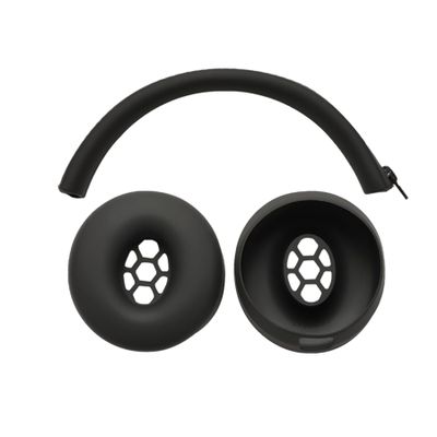 2-in-1 Silicone Case Cover for Beats Solo 4 & Solo 3 Headphones, Soft Sweat Earpad Covers & Zipper Headband Covers for Solo4 Solo3 Solo2 Accessories, Waterproof & Sweatproof Black
