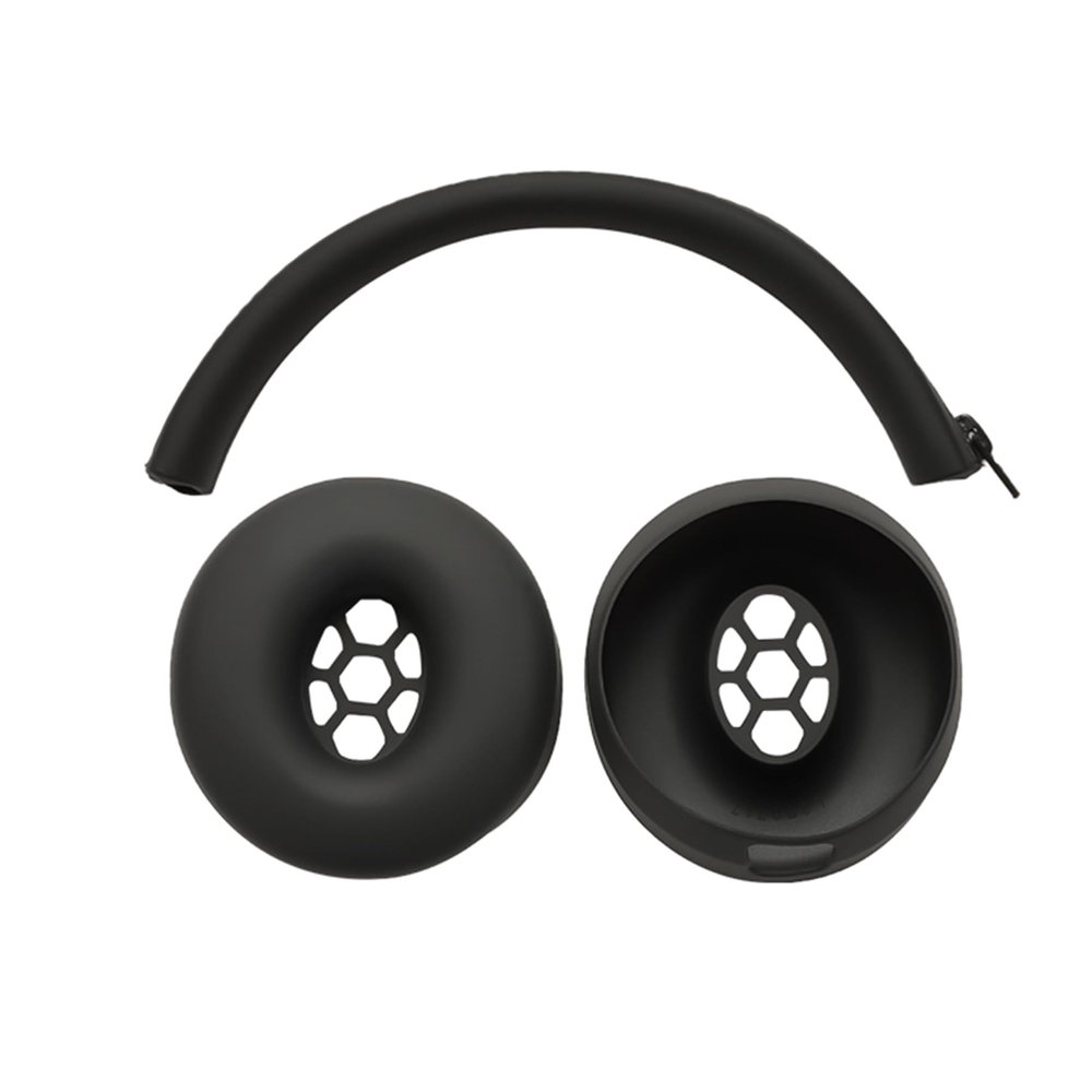 2-in-1 Silicone Case Cover for Beats Solo 4 & Solo 3 Headphones, Soft Sweat Earpad Covers & Zipper Headband Covers for Solo4 Solo3 Solo2 Accessories, Waterproof & Sweatproof Black