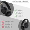 2-in-1 Silicone Case Cover for Beats Solo 4 & Solo 3 Headphones, Soft Sweat Earpad Covers & Zipper Headband Covers for Solo4 Solo3 Solo2 Accessories, Waterproof & Sweatproof Black view 2