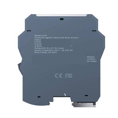ONTYLTFP Input 4-20mA Analog Signal Isolator 4-20mA 0-10V 0-5V 1-5V DC24V 1 in 2 Out(Output 4-20mA)