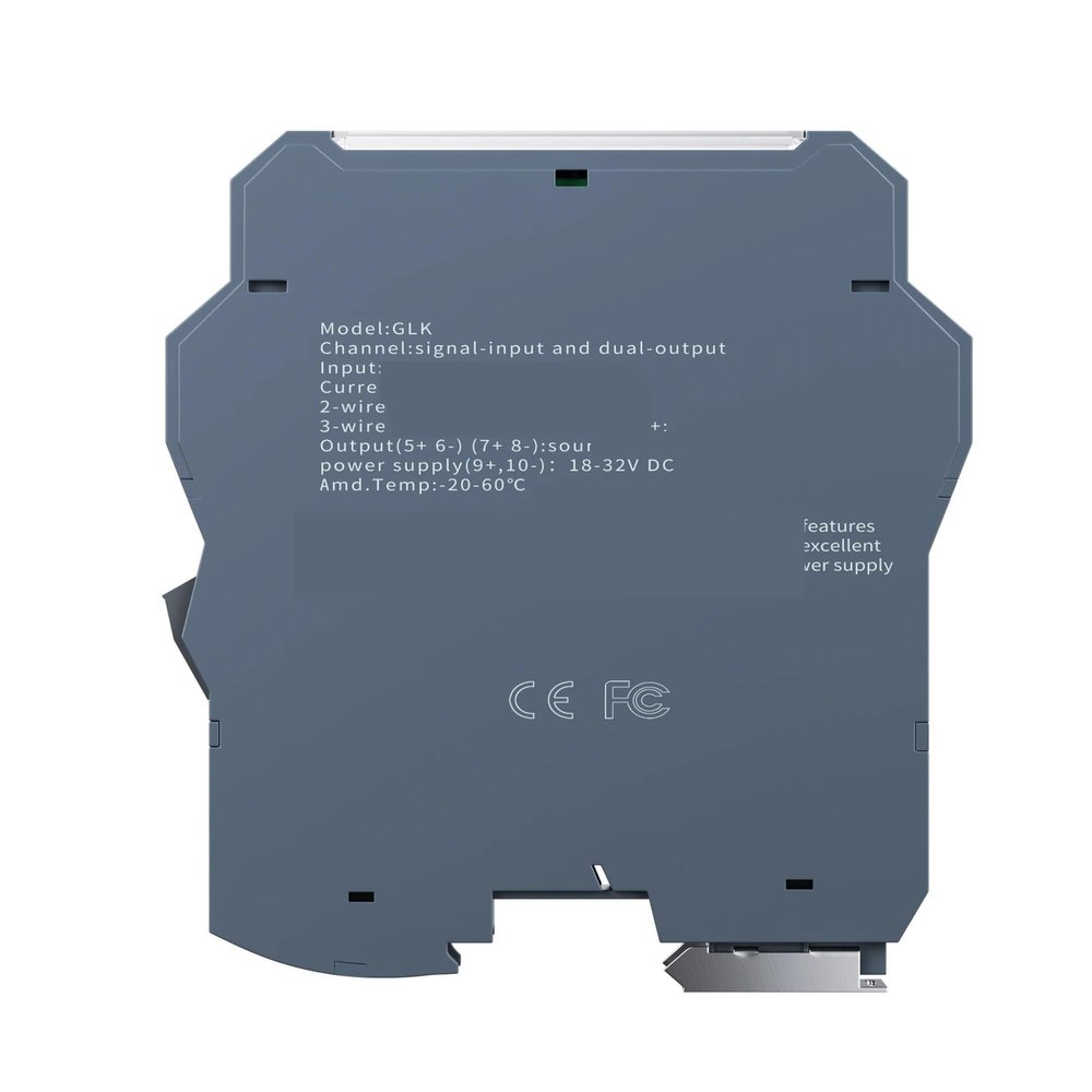 ONTYLTFP Input 4-20mA Analog Signal Isolator 4-20mA 0-10V 0-5V 1-5V DC24V 1 in 2 Out(Output 4-20mA)