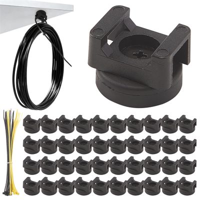 FOFOWHAT Magnetic Zip Tie Mount Kit 80 Pcs 22mm Magnetic Wire Mounts Base with Black & Yellow Zip Ties, Heavy Duty Mag Cable Tie Mount for Home Workshop Organization