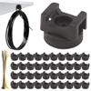 FOFOWHAT Magnetic Zip Tie Mount Kit 80 Pcs 22mm Magnetic Wire Mounts Base with Black & Yellow Zip Ties, Heavy Duty Mag Cable Tie Mount for Home Workshop Organization view 1