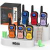 Walkie Talkies for Adults Long Range 2 Way Radios for Kids Rechargeable 6 Pack, Hiking Camping Skiing Cruising Gear with Lamp, USB-C, SOS Siren, NOAA Alert, iVOX Hands-Free, One-Touch Pairing view 1