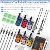 Walkie Talkies for Adults Long Range 2 Way Radios for Kids Rechargeable 6 Pack, Hiking Camping Skiing Cruising Gear with Lamp, USB-C, SOS Siren, NOAA Alert, iVOX Hands-Free, One-Touch Pairing view 2