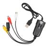 BowyTrading Video Card Device, to USB Sound Video Converter, VHS DV VCR Hi8 DVD to Digital Converter, USB 20. Video Card with AV S Video Input, for OS X, Plug view 3