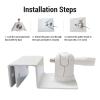 Fafeicy Satellite TV Dish Mounts Adjustable Gutter Bracket for Mini Dish with Aluminum Adapter view 3