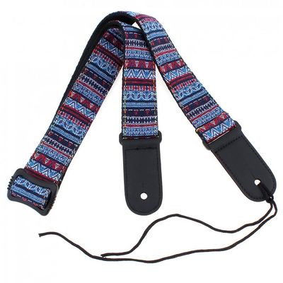 MVNOIRE Adjustable 75-130cm Ukulele Guitar Strap Cotton Leather Bohemian Sling Belt