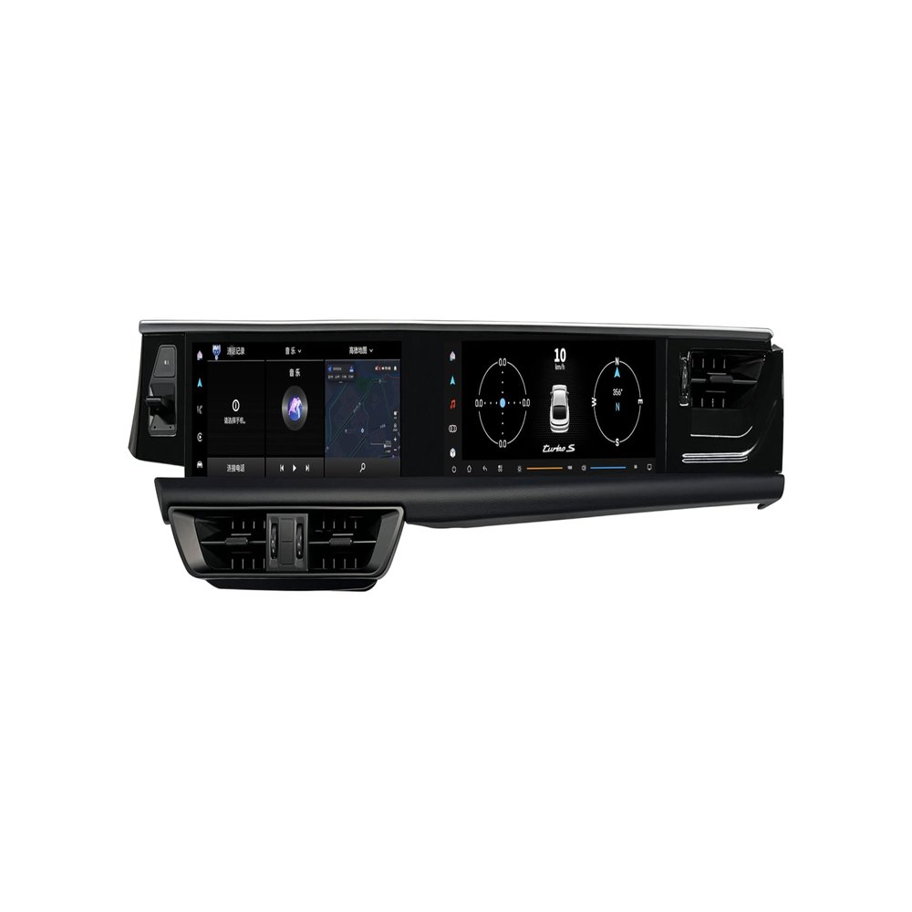 12.3 Inch Dual Screen Car Stereo for Porsche Macan 2018-2024 2K 12+256G IPS Touch Screen Upgrade Android Head Unit Carplay GPS Navigation Multimedia Player