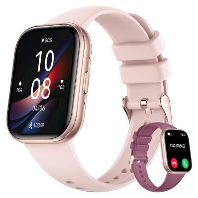 SOGRACE Smart Watch for Women with Bluetooth Call/Answer,1.75" Fitness Watch with Pedometer Heart Rate Sleep Monitor Step Counter Calorie 120+Sport Modes Smartwatch for Android iOS