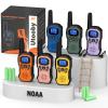 2 Way Radios for Adults Long Range Walkie Talkies for Kids Rechargeable 6 Pack, Camping Hiking Skiing Cruising Gear with Lamp, USB-C, SOS Siren, NOAA Alert, iVOX Hands-Free, One-Touch Pairing view 1