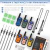 2 Way Radios for Adults Long Range Walkie Talkies for Kids Rechargeable 6 Pack, Camping Hiking Skiing Cruising Gear with Lamp, USB-C, SOS Siren, NOAA Alert, iVOX Hands-Free, One-Touch Pairing view 2