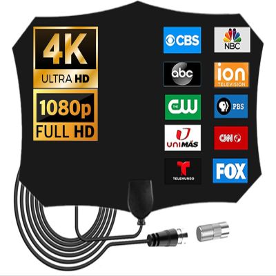 2026 TV Antenna for Smart TV Indoor for Long Range Reception and All Smart/Old TVs, Coaxial Cable