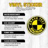 3 Pcs Funny Stickers Crash Test Dummy Vinyl Decals, Bold Safety Symbol Humor Stickers Die-Cut Waterproof for Laptop, Water Bottle, Car, Toolbox, Helmet view 4