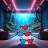3Pcs Red and Blue 3D Glasses Universal TV Movie Dimensional Video Frame 3D Glasses DVD Game Glass 3D Style Glasses for 3D Movies Games, 3D Viewing Glasses, Light Simple Design, Televisions and Video view 3