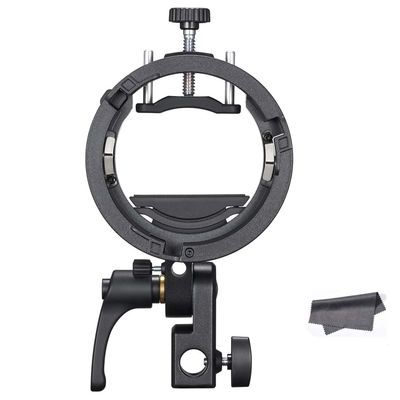 GODOX S3 Speedlite Bracket for Godox AD100 AD200 AD200Pro AD300Pro, for V1 V100 Round Head Speedlite, V860II V860III / TT685 / TT350 Series, S-Type Bracket Updated Version Bowens Mount Holder
