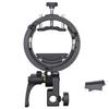 GODOX S3 Speedlite Bracket for Godox AD100 AD200 AD200Pro AD300Pro, for V1 V100 Round Head Speedlite, V860II V860III / TT685 / TT350 Series, S-Type Bracket Updated Version Bowens Mount Holder view 1