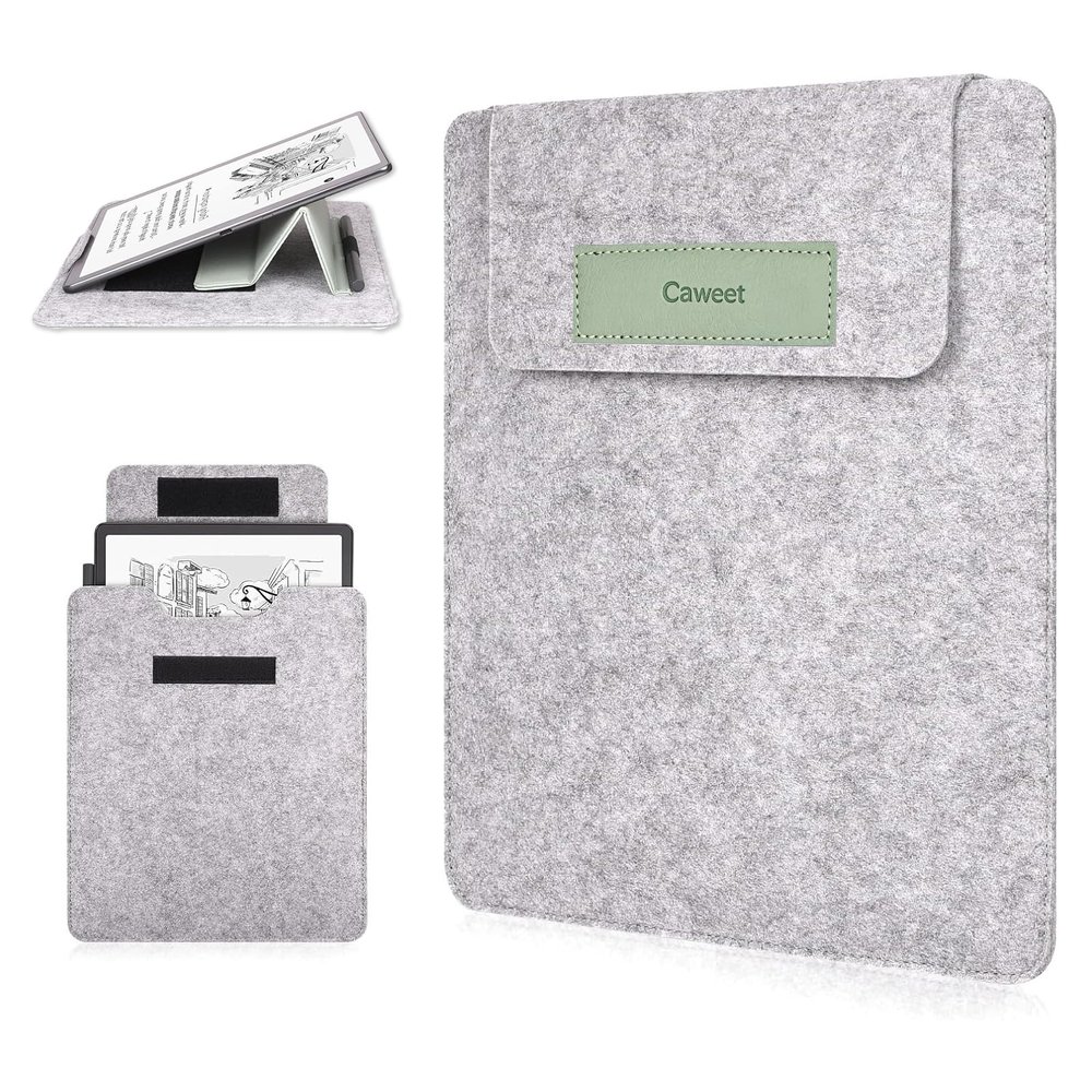 Caweet Protective Sleeve Case for 11 Kindle Scribe  Fits Colorsoft 1st Gen & 3rd Gen 2025 Release, Premium PU Leather with Foldable Stand, Green