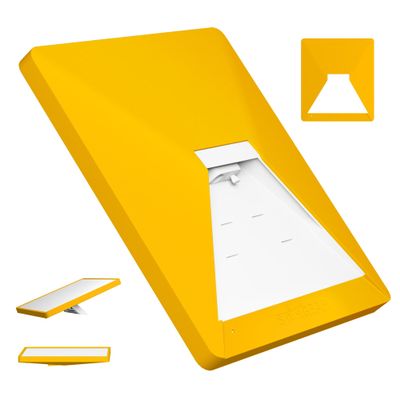 STARGEAR Starlink Mini Case, Starlink Mini Protective Cover Liquid Silicone Case for Starlink Satellite Dish, Accessories for Starlinks Portable Full Cover Shell with Black Sticker, Safety Yellow
