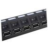 FRCOLOR Port USB Hub with High-Speed Data Transfer Off Switch Protection Ergonomic Design for Laptop PC Desktop Use Black view 2