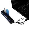 FRCOLOR Port USB Hub with High-Speed Data Transfer Off Switch Protection Ergonomic Design for Laptop PC Desktop Use Black view 3