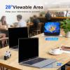 2Pack Magnetic 14 Inch Laptop Privacy Screen 16:9 Aspect Ratio, Removable Anti-Blue/Glare Protector Film, Anti Spy Desktop Security Private Filter 14in view 3