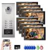 4-Wire Video Doorphone Intercom System,10 Inch Monitor, Night Vision,Live View and Conversation,Unlock by Monitor APP/Swipe Card,Smart Video Doorbell with Camera (for 8 Family) view 1