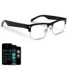 AI Translation Glasses, Real-Time Translator with 164 Languages Support, Smart Blue Light Blocking Glasses with Speakers, IPX5 Waterproof Bluetooth Eyeglasses for Travel, Business & Study (Silver) view 1