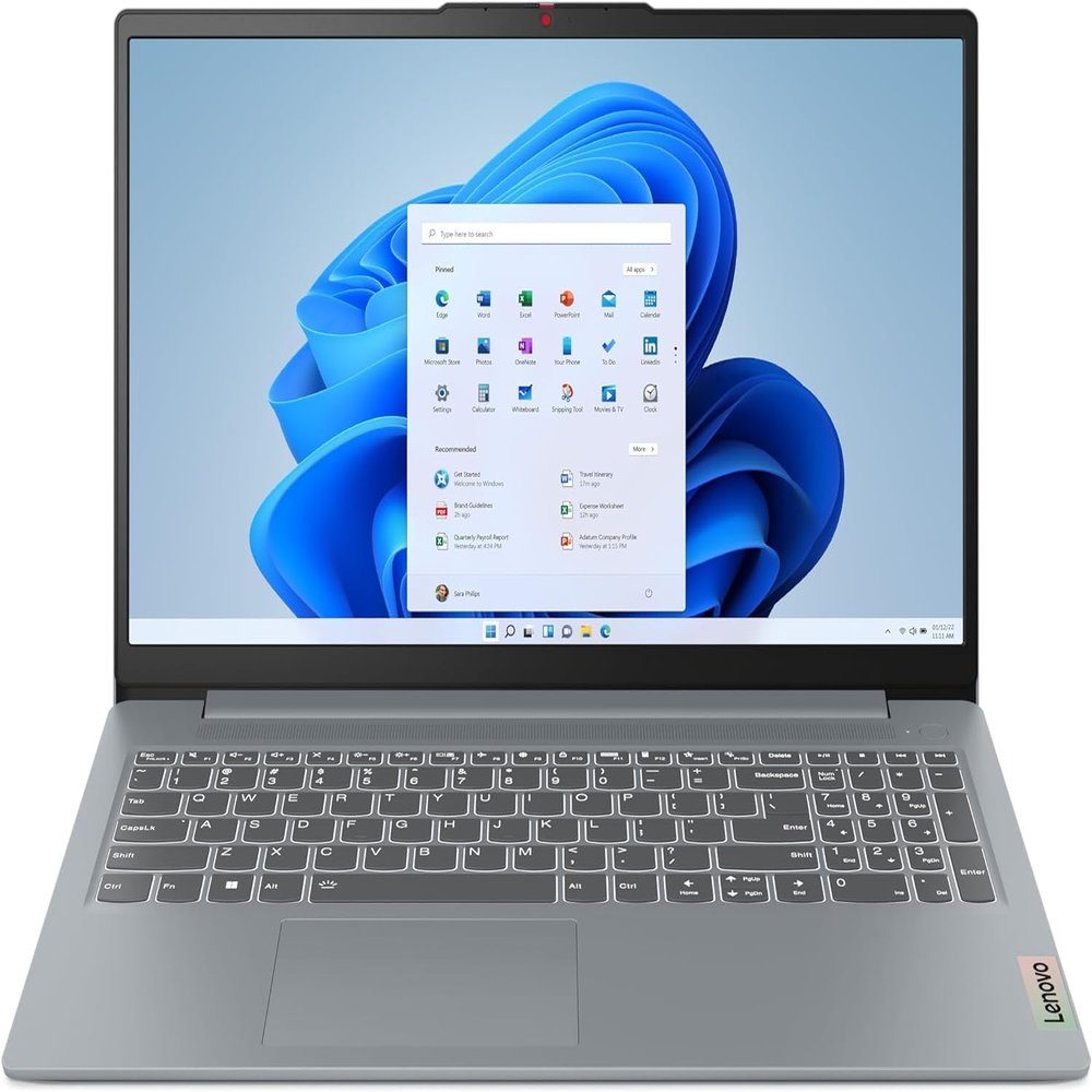 Lenovo IdeaPad Slim 3 Laptop 2024 15.6 FHD 1920 x 1080 AMD Ryzen 5 7520U, 4-core, AMD Radeon Graphics, 8GB LPDDR5, 2TB SSD, Backlit KB, FP, Wi-Fi 6, Bluetooth 5.2, Windows 11 Home
