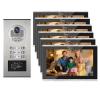 4-Wire Video Doorphone Intercom System,10 Inch Monitor, Night Vision,Live View and Conversation,Unlock by Monitor APP/Swipe Card,Smart Video Doorbell with Camera (for 6 Family) view 1