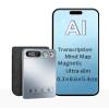 LemoVoz 64GB AI Voice Recorder,Transcription, Mind Map, Magnetic Ultra-Slim, APP Control, AI Dictation Machine Note Taker with 152 Languages Supported for Lectures,Meetings,interviews view 1