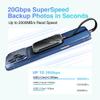 Bestoss 1TB Magnetic Portable SSD, Thin&Small, 4K 120 fps ProRes HDR Record&Store, Up to 2000MB/s, iPhone External Storage, External Solid State Drives for iPhone 15/16/17 Series,Tablets, PC, Black view 3