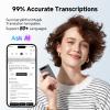 AI Voice Recorder with TranscribeSummarize, App Control Audio Recorder Support Al Noise Cancellation Technology with 80+ Languages, Note Taker with 64GB Memory, Audio Device for Lecture, Meeting view 2