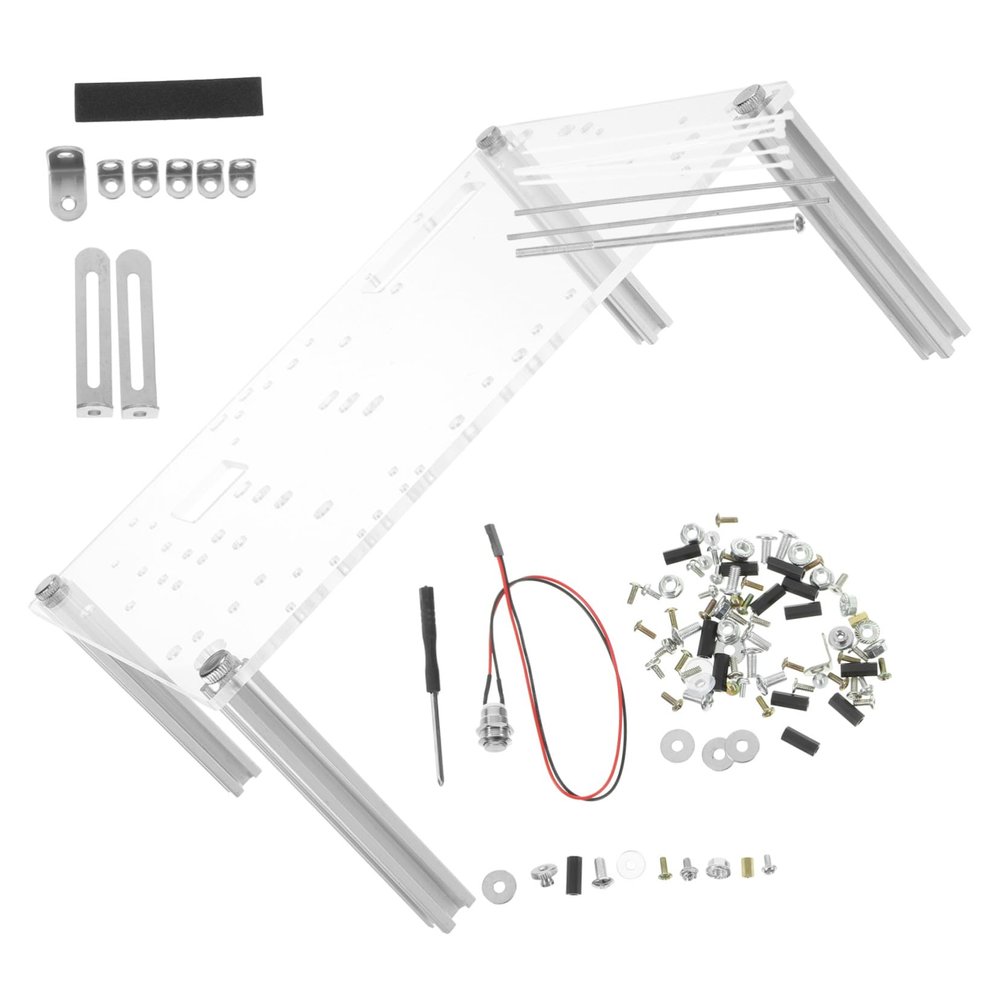 BESPORTBLE Open Air Computer Chassis Rack Transparent Frame for Mini and Micro Motherboards Compact Design Compatible with Open Cases DIY Workbench for Easy Assembly and Maintenance