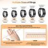 Free Shark Smart Ring with Sleep Monitoring, Step Counting, Heart Rate, Blood Oxygen for iOS and Android, No Subscription Fee, IP68 Waterproof Health Tracker (Gold, 8) view 2