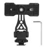 Cell Phone Tripod Mount Adapter Metal with 360 Degree Rotation, 60-90mm Clamp Size - Durable Aluminum Alloy, Cold Shoe for Vlogging and Streaming view 1