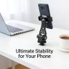 Cell Phone Tripod Mount Adapter Metal with 360 Degree Rotation, 60-90mm Clamp Size - Durable Aluminum Alloy, Cold Shoe for Vlogging and Streaming view 3