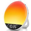 DreamSky Sunrise Alarm Clock Radio for Bedroom - Wake up Light Alarm Clock for Kids Heavy Sleepers Adults, Digital FM Radio with Bluetooth Speaker, Volume Control, Dimmable RGB Night Light, Timer view 1