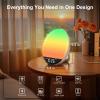 DreamSky Sunrise Alarm Clock Radio for Bedroom - Wake up Light Alarm Clock for Kids Heavy Sleepers Adults, Digital FM Radio with Bluetooth Speaker, Volume Control, Dimmable RGB Night Light, Timer view 2
