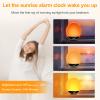 DreamSky Sunrise Alarm Clock Radio for Bedroom - Wake up Light Alarm Clock for Kids Heavy Sleepers Adults, Digital FM Radio with Bluetooth Speaker, Volume Control, Dimmable RGB Night Light, Timer view 3