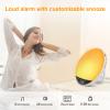 DreamSky Sunrise Alarm Clock Radio for Bedroom - Wake up Light Alarm Clock for Kids Heavy Sleepers Adults, Digital FM Radio with Bluetooth Speaker, Volume Control, Dimmable RGB Night Light, Timer view 4