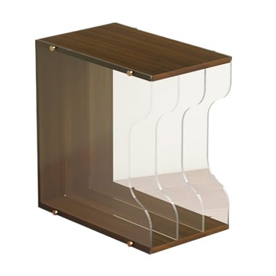 Clear Acrylic Vinyl Records Storage Box CD Display Holder Organizer Shelf Cabinet Storage Box for Countertop