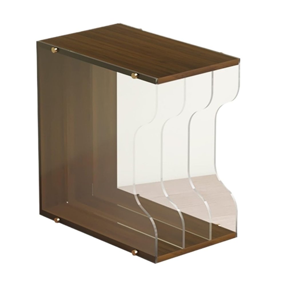 Clear Acrylic Vinyl Records Storage Box CD Display Holder Organizer Shelf Cabinet Storage Box for Countertop