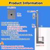 Outside Security Camera Bracket Wall-mount Pole, All-weather Surveillance Cameras Holder Pole Weatherproof & Rustproof, Tall CCTV Pole Mount Bracket(ligjt grey,3.9 ft(1 1/5 m)) view 2