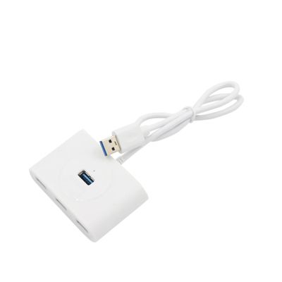 POPETPOP Port USB Hub with External Power Supply Port USB Adapter for PC Laptop High-Speed Data Transfer Compatible with Windows White