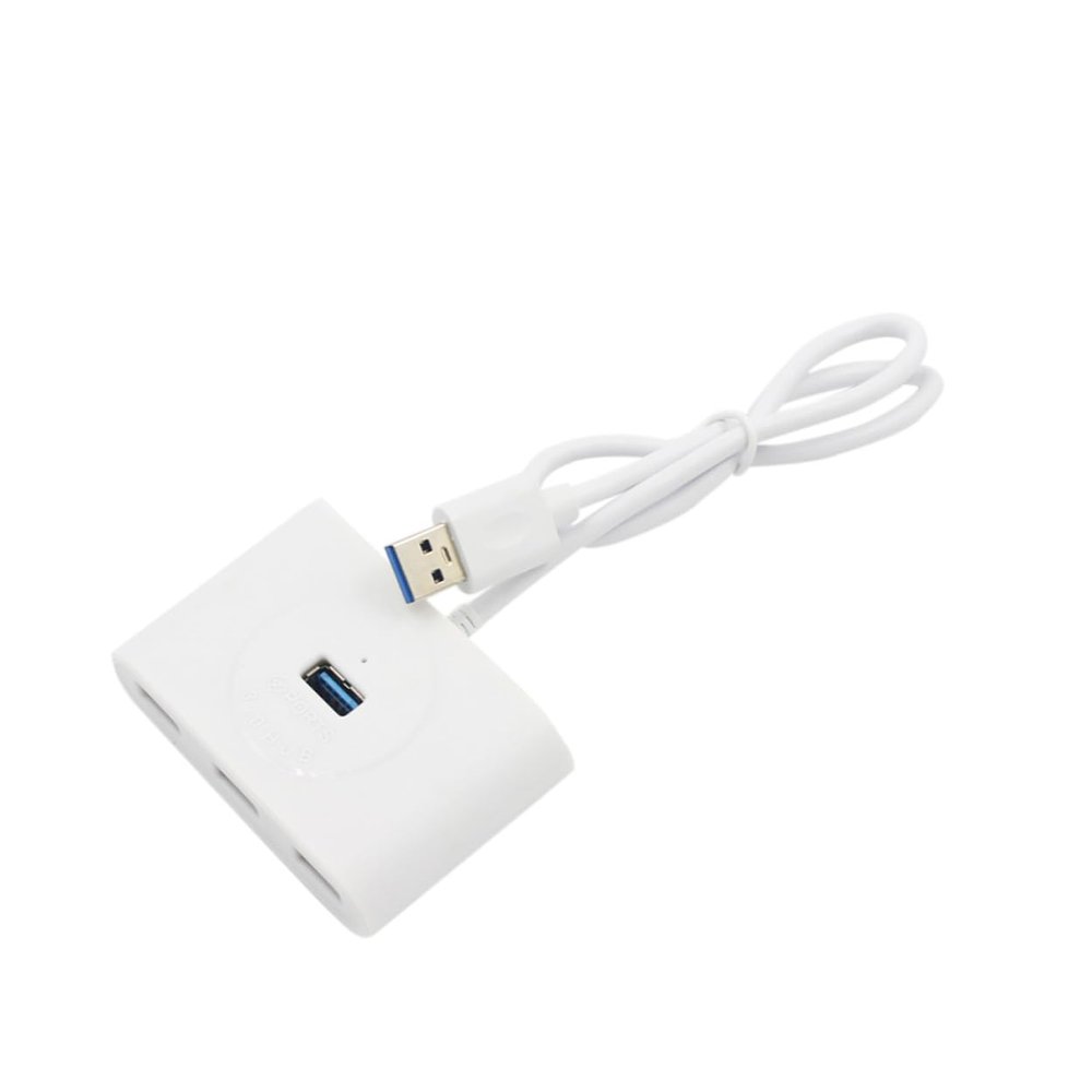 POPETPOP Port USB Hub with External Power Supply Port USB Adapter for PC Laptop High-Speed Data Transfer Compatible with Windows White